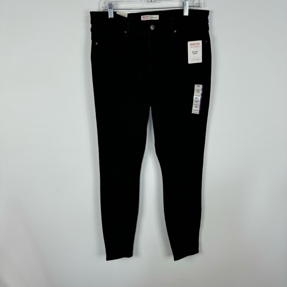 Levi's Mid Rise Skinny Black Denim Jeans - Picture 1 of 5